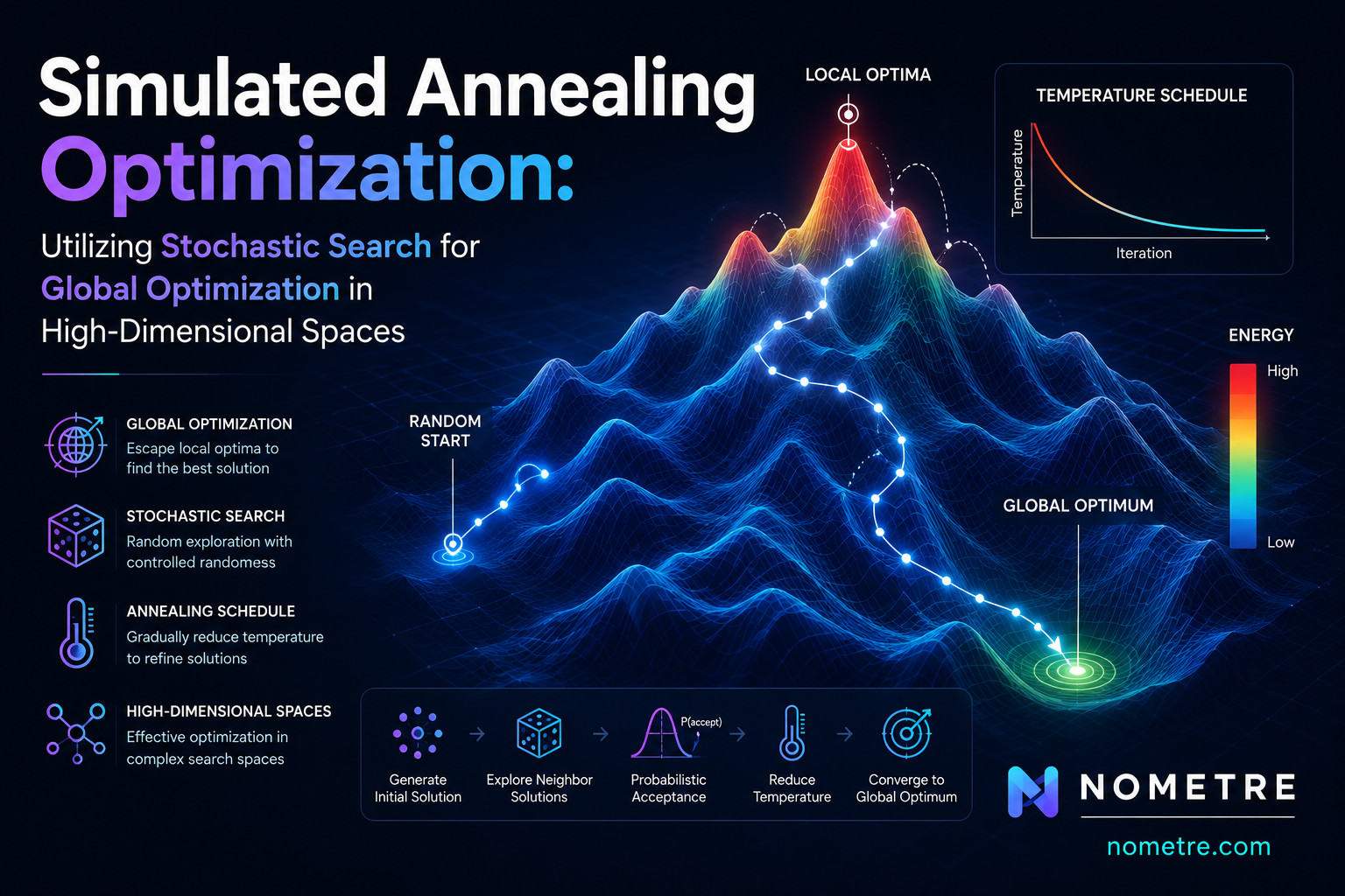 Simulated Annealing Optimization: Utilizing Stochastic Search for Global Optimization in High-Dimensional Spaces